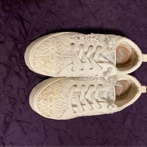 White Lace Sneakers